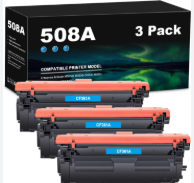 HP 508A CF361A Toner Cartridge Works with HP Color LaserJet Enterprise M553 series, M577 series Cyan - Image 2